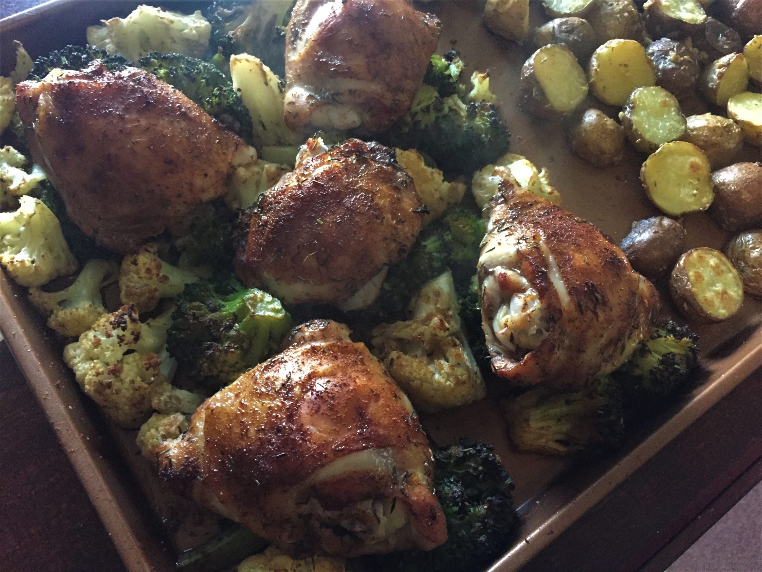 Sheet pan chicken meal