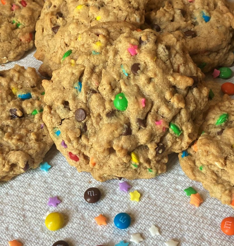 Gluten-Free M&M Oatmeal Cookies