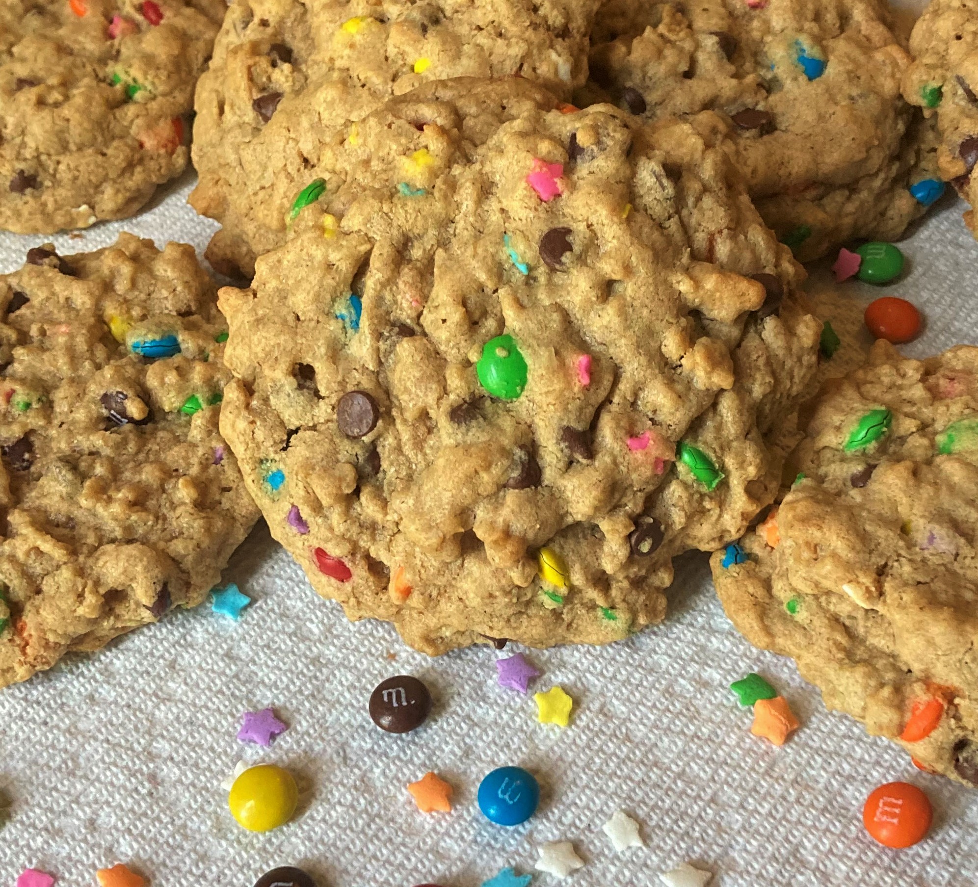 Gluten-Free M&M Oatmeal Cookies