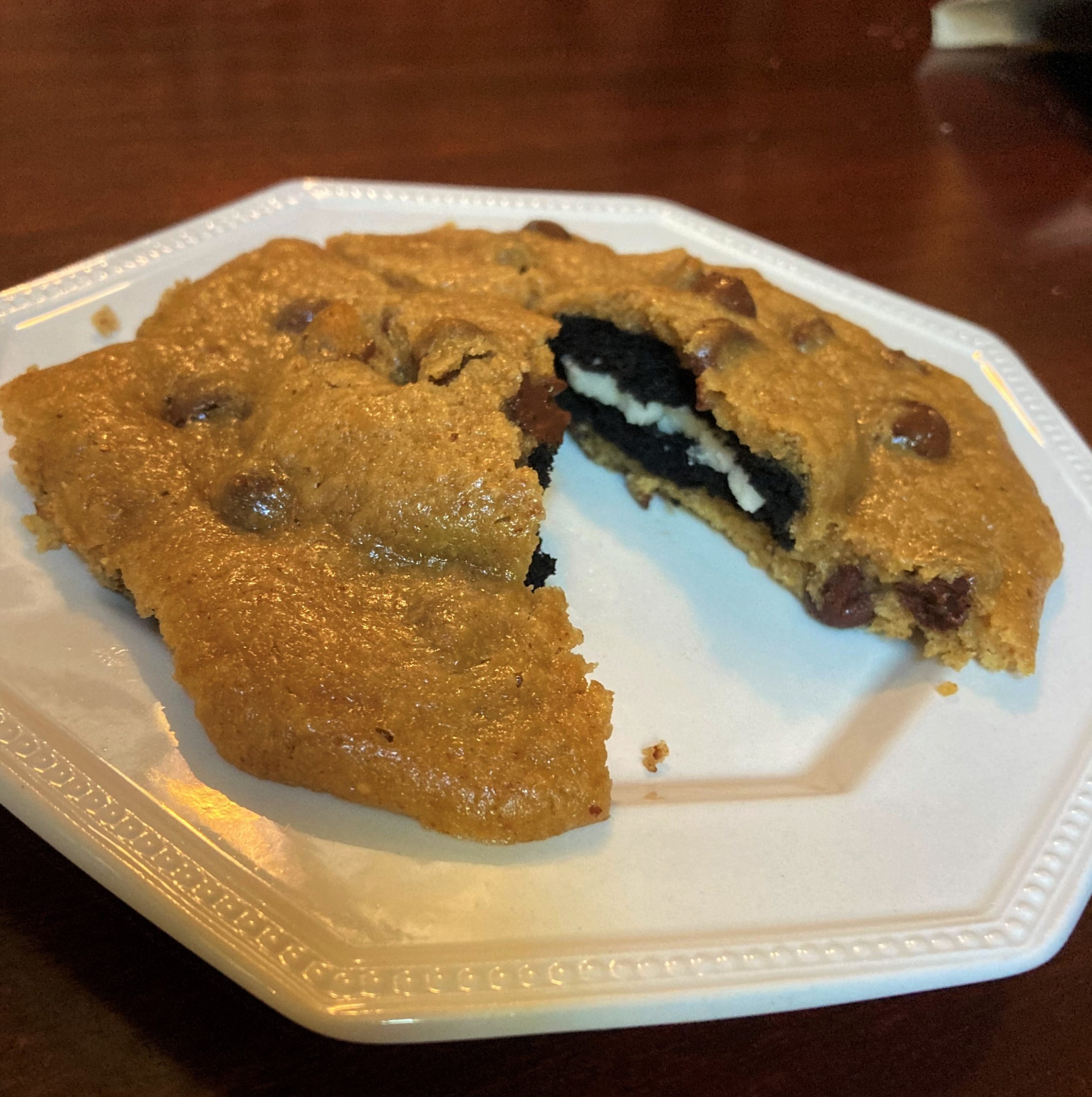 Vegan GF Stuffed Chocolate Chip Cookies