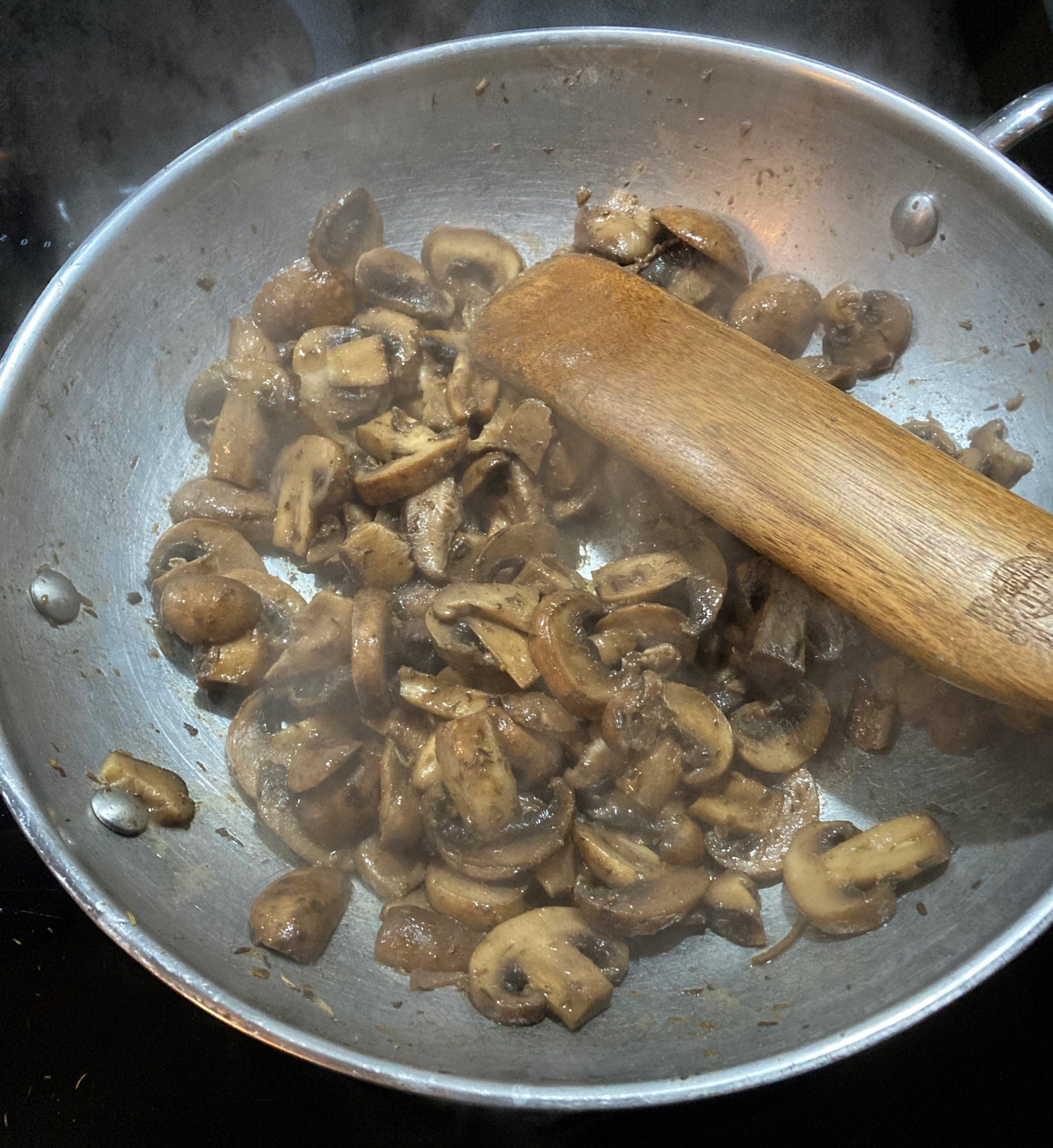 Garlic Butter Mushroom Frittata - Maple Taffy and Lousy Tomatoes